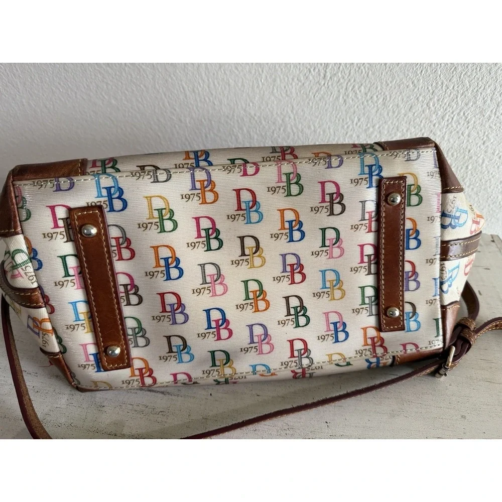 Vintage Dooney And Bourke Rainbow Db 1975 Satchel Bag Purse And Wallet